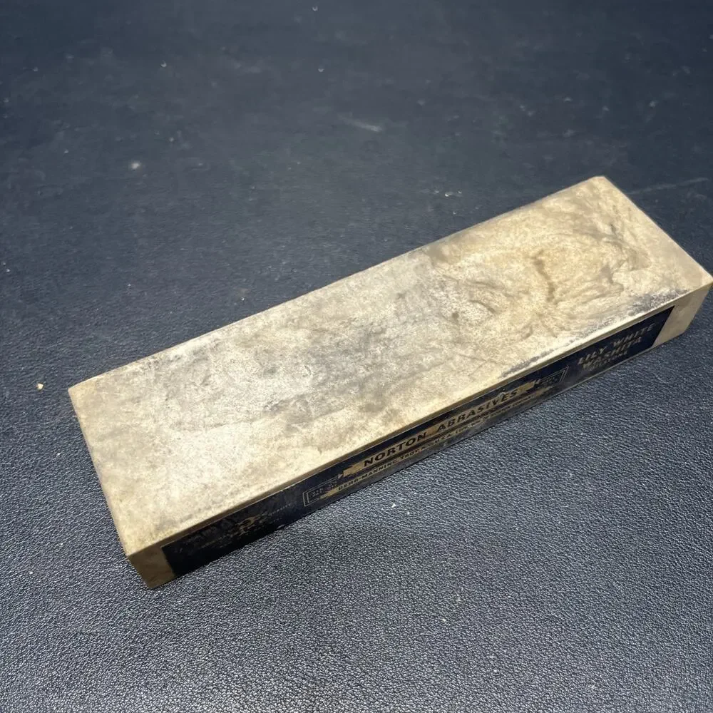 Lily White Washita Norton Abrasives Stone Sharpening Oilstone Vintage Whetstone